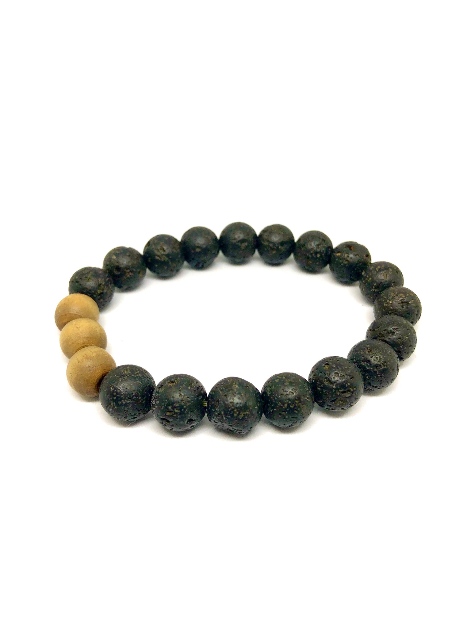 Men's Essential Oil Diffuser Bracelet// Coconut & Wood// Aromatherapy –  Drops of Wellness Goods